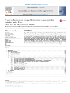 A review of reliable and energy efficient direct torque