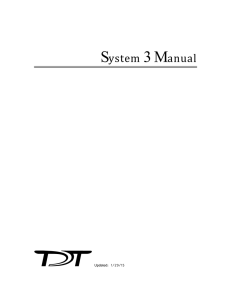 System 3 Manual