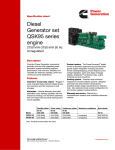 Diesel Generator set QSK95 series engine