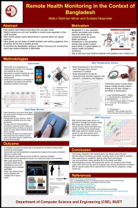 Remote Health Monitoring in the Context of Bangladesh