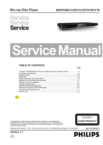 Blu-ray Disc Player - Manuales de Service
