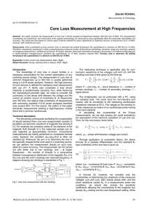 Core Loss Measurement at High Frequencies