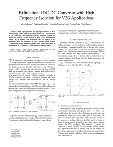 Bidirectional DC-DC Converter with High Frequency Isolation for