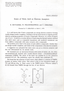 Esters of Nitric Acid as Electron Acceptors