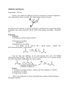 Aldehydes and Ketones