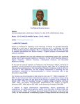 Prof Raphael Muatine Munavu Address: Chemistry Department
