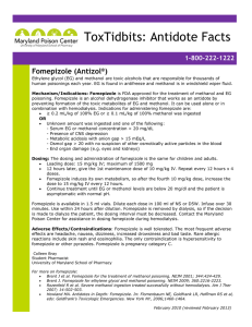 ToxTidbits: Antidote Facts