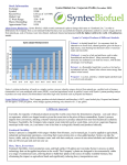 Syntec Biofuel, Inc. Corporate Profile (November 2009)