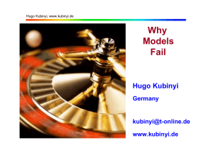 Why Models Fail Hugo Kubinyi