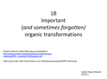 18 Important and sometimes forgotten) organic transformations