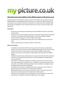 Alternative terms and conditions of the affiliate program of My