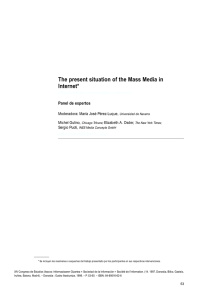 The present situation on the Mass Media in Internet. IN: XIV