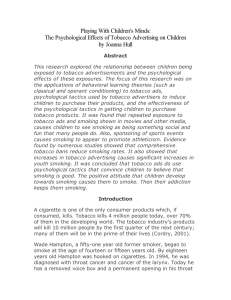 Playing With Children`s Minds: The Psychological Effects of Tobacco