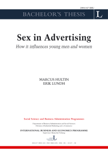 Sex in advertising: how it influences young men and women