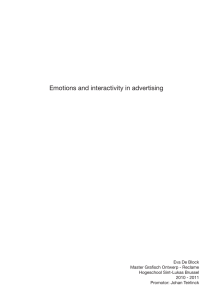 Emotions and interactivity in advertising