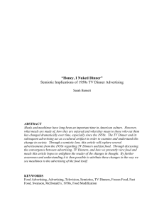 “Honey, I Nuked Dinner” Semiotic Implications of 1950s TV Dinner