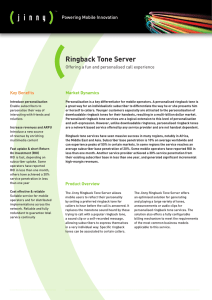 Ringback Tone Server