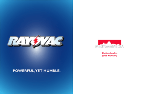 Rayovac Interactive Marketing Plan