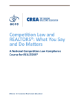 Competition Law and REALTORS®: What You Say and Do Matters