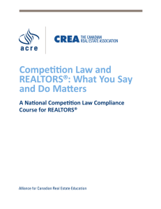 Competition Law and REALTORS®: What You Say and Do Matters