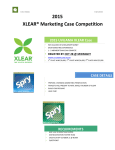 2015 XLEAR® Marketing Case Competition