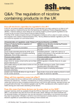 Q&amp;A: The regulation of nicotine containing products in the UK October 2014