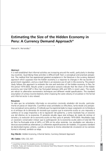 Estimating the Size of the Hidden Economy in Peru: A Currency