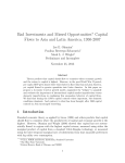 Capital Flows to Asia and Latin America, 1950-2007