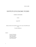 INSTITUTE OF ECONOMIC STUDIES