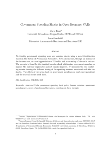 Government Spending Shocks in Open Economy VARs