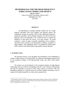 methodology for the high-frequency forecasting model for mexico
