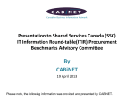 Presentation to Shared Services Canada (SSC)