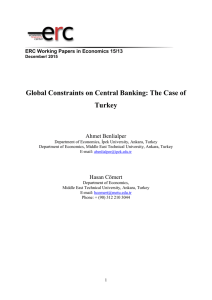 Global Constraints on Central Banking: The Case of Turkey