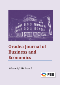 VOLUME 1, ISSUE 1, March 2016 - Oradea Journal of Business and