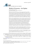 Bolivia`s Economy – An Update - Center for Economic and Policy