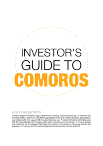 Investor`s Guide to Comoros