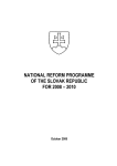 national reform programme of the slovak republic for 2008 – 2010
