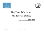 Not That `70s Show: Why Stagflation Is Unlikely