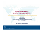 Sustainable finance - UNEP Finance Initiative