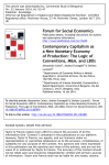 Forum for Social Economics Contemporary Capitalism as a New