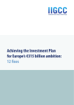 Achieving the Investment Plan for Europe`s €315 billion