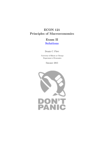 ECON 121 Principles of Macroeconomics Exam II