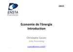 Economie de l`énergie Introduction