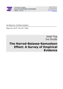 The Harrod-Balassa-Samuelson Effect: A Survey of