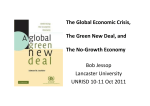 The Global Economic Crisis, The Green New Deal, and The No