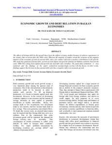 economic growth and debt relation in balkan economies