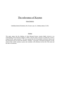 The relevance of Keynes