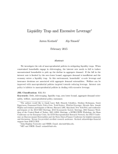 Liquidity Trap and Excessive Leverage