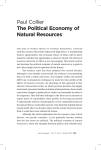 Paul Collier The political economy of Natural resources