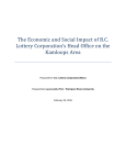 The Economic and Social Impact of B.C. Lottery Corporation`s Head